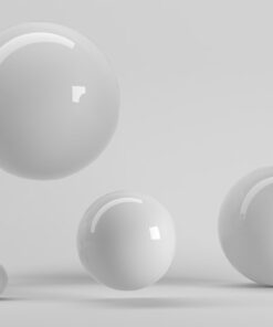 Fototapeta Bílé 3D koule