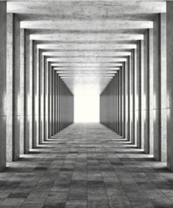 Fototapeta Szary Korytarz 3D