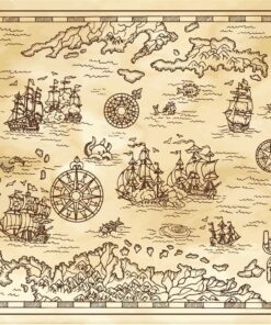 Fototapeta Pirátská mapa