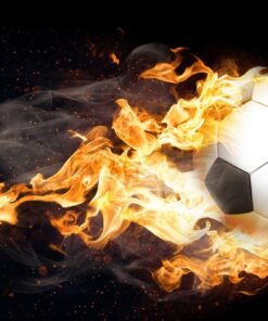 Fototapeta Hořící fotbalový míč