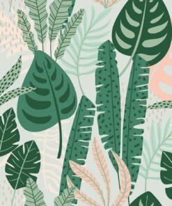 Nálepka na stěnu Tropické listy