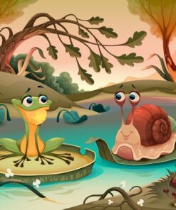 Fototapeta Žába a šnek