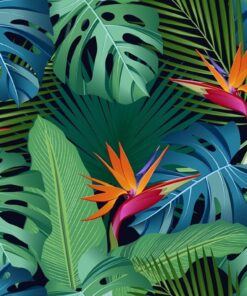 Nálepka na stěnu Tropické listy 4