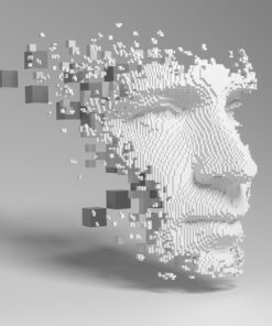 Fototapeta 3D digitální obličej