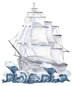 Fototapeta Akvarel loď