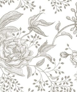 Samolepka na stěnu Hnědé květy