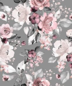 Nálepka na zeď růžové květy