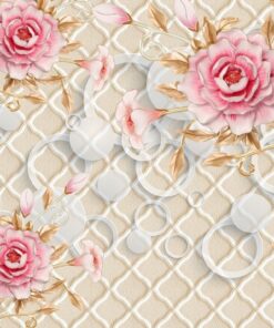 Fototapeta Béžová s růžemi