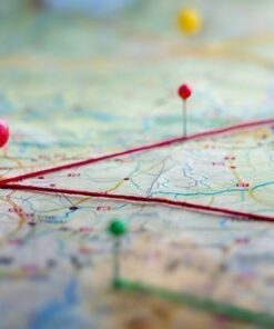 Fototapeta Mapa s kolíky