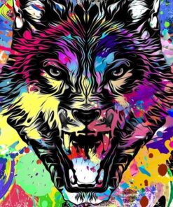 Samolepka na zeď Graffiti vlk