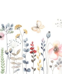 Samolepka na stěnu Pastelové květiny