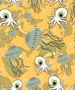 Fototapeta Medusa- žlutá