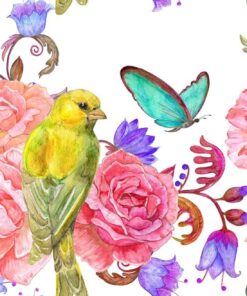 Fototapeta Pták na květinách