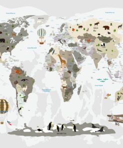 Fototapeta Mapa světa v polštině