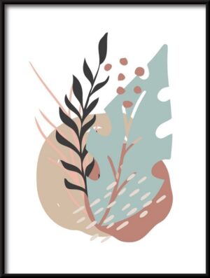 Plakátové ilustrace tropických listů