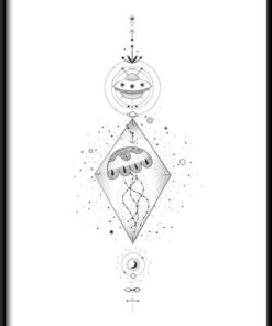 Geometrický plakát fáze 5 měsíce