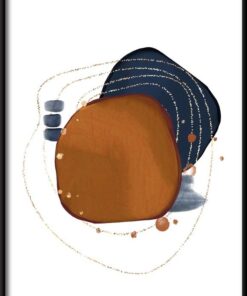 Plakát se zlatými akvarelovými vzory 2