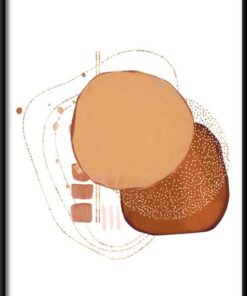 Plakát se zlatými akvarelovými vzory 3