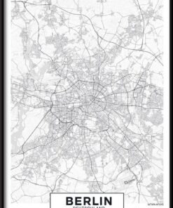 Mapa Berlína plakát
