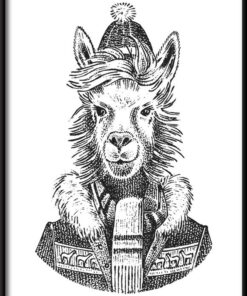 Plakát Lama v čepici