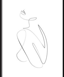 Nahá žena lineární plakát