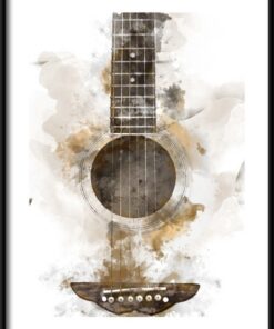 Akvarel kytara plakát