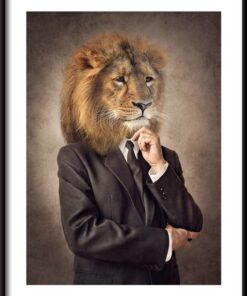 Plakát Lev v obleku