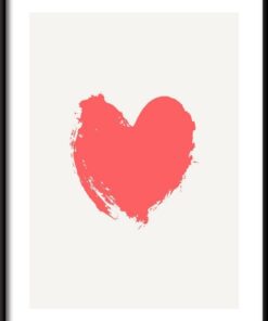 Plakát růžové srdce