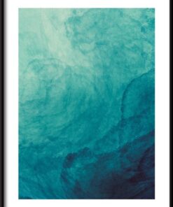 Tyrkysová abstrakce plakát