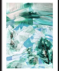 Abstraktní zelené plátno plakát