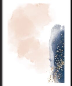 Akvarelový plakát hortenzie 2