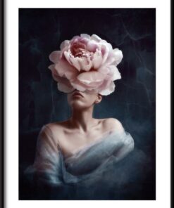 Plakát Žena s hlavou z Pivoňky