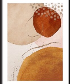 Abstraktní zlaté prvky plakát