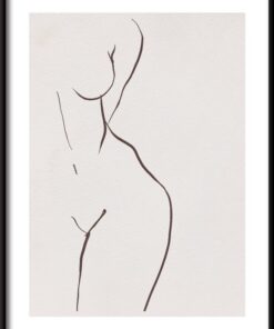 ženské tělo lineární plakát