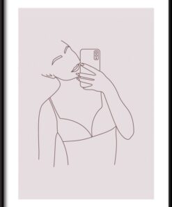 Lineární Kresba Ženy Plakát