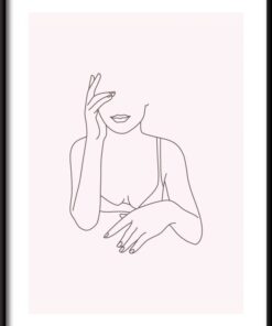 Lineární Kresba Ženy Plakát 2