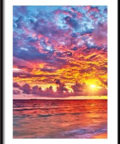 Plakát Západ slunce na Maledivách