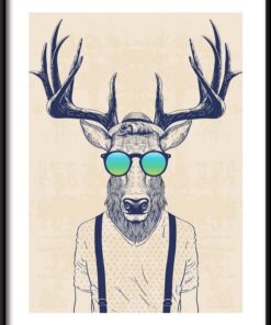 Hipster jelen plakát