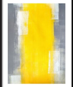Žluto-šedý abstrakce plakát