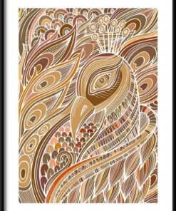 Abstraktní páv plakát