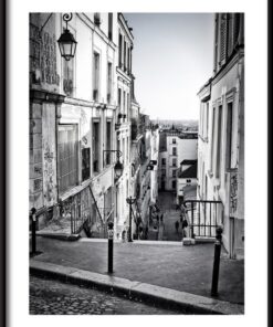 Úzká ulice v Paříži plakát