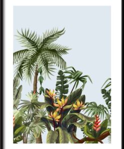 Plakát džungle s modrou oblohou