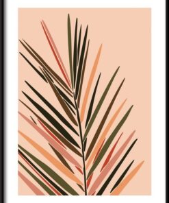 Grafický palmový list plakát