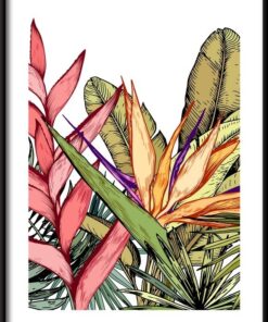Tropické palmové listy plakát