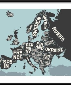 Plakát Mapa Evropy
