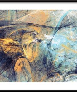 Modro-zlatý abstrakce plakát 2