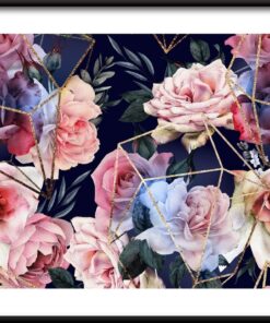 Bezešvé vzor s květinami plakát