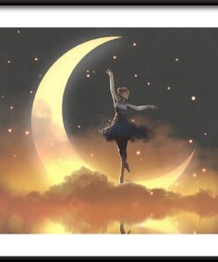 Plakát Balerína na pozadí půlměsíce