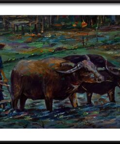 Plakát thajské vesnice