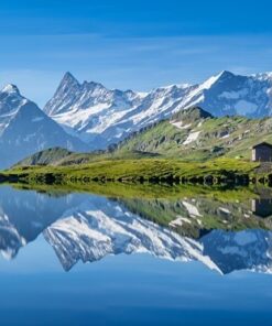 Fototapeta Hory u jezera